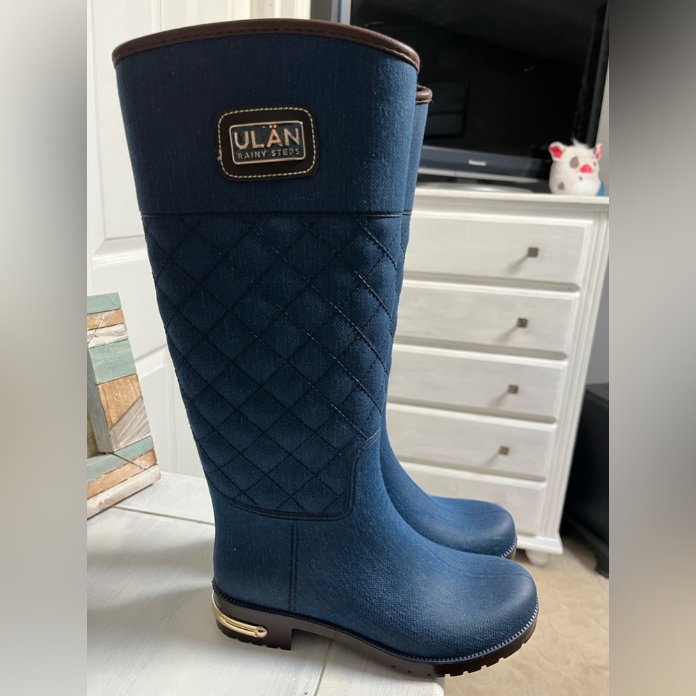 ULAN Blue Rain Boots brand new